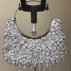 Beaded “ice sickle” hand bag